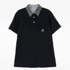 灰色小格子領子校服短袖襯衫