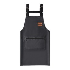 생활공식 방수 주방 카페 앞치마, 1개, 블랙