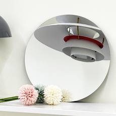 Ilsangdogu 黏貼式壓克力圓形壁鏡 30 x 30 cm, 單一顏色