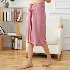 팔랑 물결 스트립 임산부 반바지 편한 여름 홈웨어