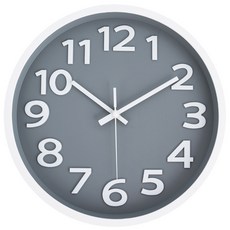 블루리빙 예쁜 인테리어 소품 디자인 사무실 시계, 회색