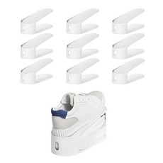 雙層鞋子收納架 白色, 10個