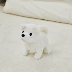 Modern House 散步狗狗玩偶 迷你馬爾濟斯, 白色, 1個, 25cm