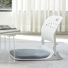 체어스코 플로 접이식 등받이 좌식의자, 베이직 화이트