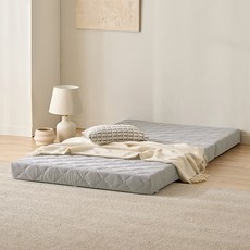 삼익가구 번느 접이식 토퍼 매트리스, 라이트그레이, 13cm