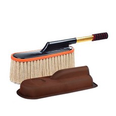 ANTS 汽車棉毛長型除塵刷+收納盒 米色, 65厘米, 1個