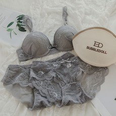 GLAM GONGGAM 蕾絲內衣+內褲 2入+洗衣袋