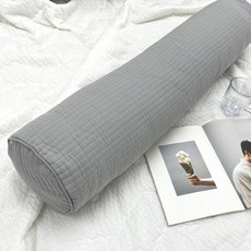 Mont-Noble 純棉顏料水洗長抱枕套, 灰色