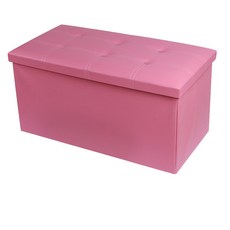 Sweetjoy Modern Stitch 折疊儲物椅長凳大號, 粉色的