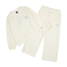 JCB 女孩V-頸部農作物 - to -Man寬褲子套件R544