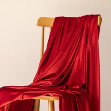 大成紡織 彈性絲絨布料, 1個, 3009 情人節紅