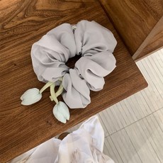 비비뮤아 트윙클 튤립 쉬폰 헤어곱창끈 15cm HR966