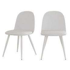 BESTLIVING 穆伊 聚丙烯 鋼製椅腳 椅子 DC438, 2個, 白色