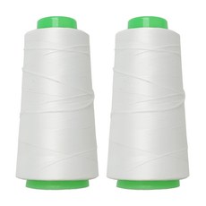COTS 拷克/鎖邊/包縫用尼龍彈力線 2200m, 白色, 2個