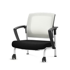 체어포커스 슬라이딩 좌식의자 C530, 블랙(팔걸이) + 화이트(등받이) + 고급 블랙(방석), 1개