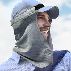 GAMZA 涼感防護臉頸防曬面罩 C1, 灰色