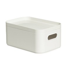 Pop'n蓋子迷你收納盒, 白色的, 1個