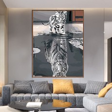 羅得西亞傑作繪畫 DIY 套組小貓白虎 40 x 50 厘米, 混合顏色