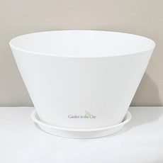 Garden in the City 現代室內設計斜紋圓罐花盆 1號 3018, 單一顏色, 1個