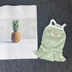 The Flow 坐著時超可愛狗狗無袖連身裙, 綠色