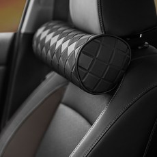 gaon Onifit 皮革車用頭枕頸枕, 1個, 黑色