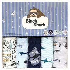 男童用黑鯊三角內褲5件組