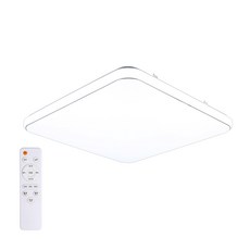 LED方形吸頂燈 75W+遙控器, 房間燈（混色），遙控器（白色）