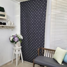 生活裝飾格紋遮蔽簾, 黑色