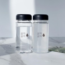 가쯔 마이보틀 무지 물병 텀블러 2p + 스티커 2p 세트, 꿀꺽꿀꺽, 400ml, 1세트