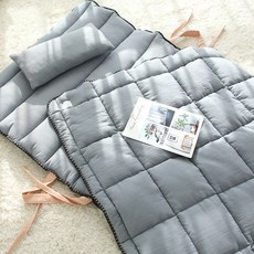 EziBaby 孩童用雲朵感超細纖維午睡被+薄墊+枕頭組, 灰色