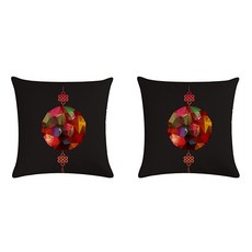 多彩幾何圖形天燈照明系列抱枕套 2入