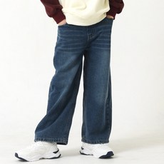 Kids Recipe 兒童款Conny水洗寬版牛仔褲