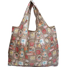 라페조 휴대용 접이식 장바구니 대형, 5 부엉이, 1개