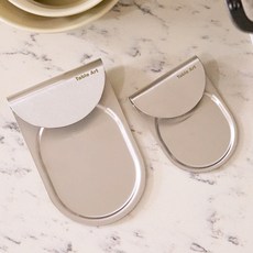 테이블아트 아벨라 스텐304 국자받침대 대형 + 소형 세트, 실버, 1세트