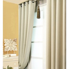 DECOREAN Design Gallery 三層編織 Primer 遮光打孔窗簾, 象牙白