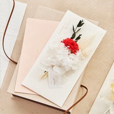 Munid Grace 康乃馨信紙信封組 - 標準紅, 1組, Standard Red