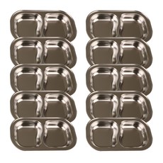 兒童玩具不銹鋼深點心盤 2 件 3957-1 10p, 銀