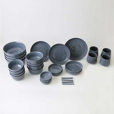 ERATO Mono 4人家用餐具組 39入 T-97A90, 1組, 餐具 31p, 灰色