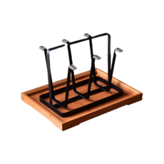 創意家居桌面酒杯倒置架 20 x 12.5 x 17cm, 黑色的, 1個