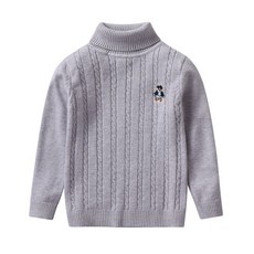 Crystal House兒童款熊耳朵高領針織衫 T257