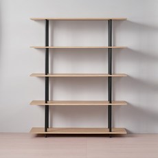 데코퍼니쳐 국내 제조 다용도 조립식 인테리어 사각 수납 선반, 우드블랙, 5단