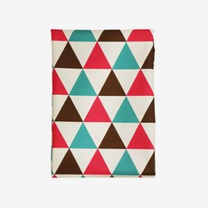 雙面防水花紋布料, 北歐三角粉色, 1入