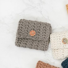 slow moments 瑪德蓮卡夾編織DIY套組, 1套, 灰米色