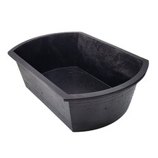 長方形橡膠盆, 黑色, 1個