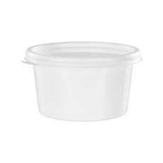 白色中型湯碗 105Φ + 蓋子組合, 1套, 500入