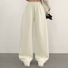 威德惠林 女性抗寒刷毛寬版直筒運動鬆緊長褲 (長版/短版/基本 3種褲長)