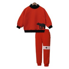 Uravi 兒童刷毛高領T恤 + 束口褲套裝