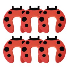 Eye Claire 防敲門動物門墊瓢蟲, 瓢蟲款, 6入