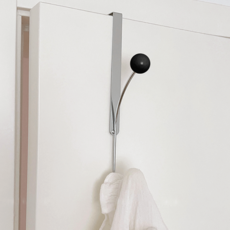 DEMIMOOD 奶油色單鉤掛式門後掛鉤, 1個, 曜石黑