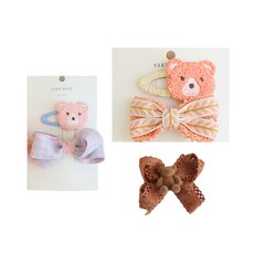 Hararoi 幼兒髮夾3件組 小熊寶寶